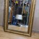 Old Louis Philippe style mirror in gilded wood with pediment