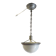 Art deco pendant light in metal, opaline and mercury glass by curtis lighting - 1920s/30s