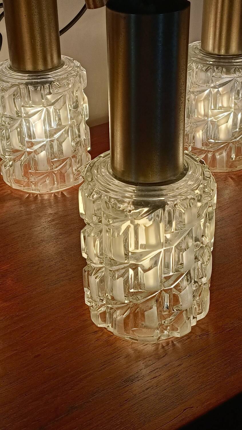 5-light gold waterfall chandelier