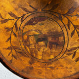 Bouillotte table/game table in Louis XVI style with marquetry circa 1900.