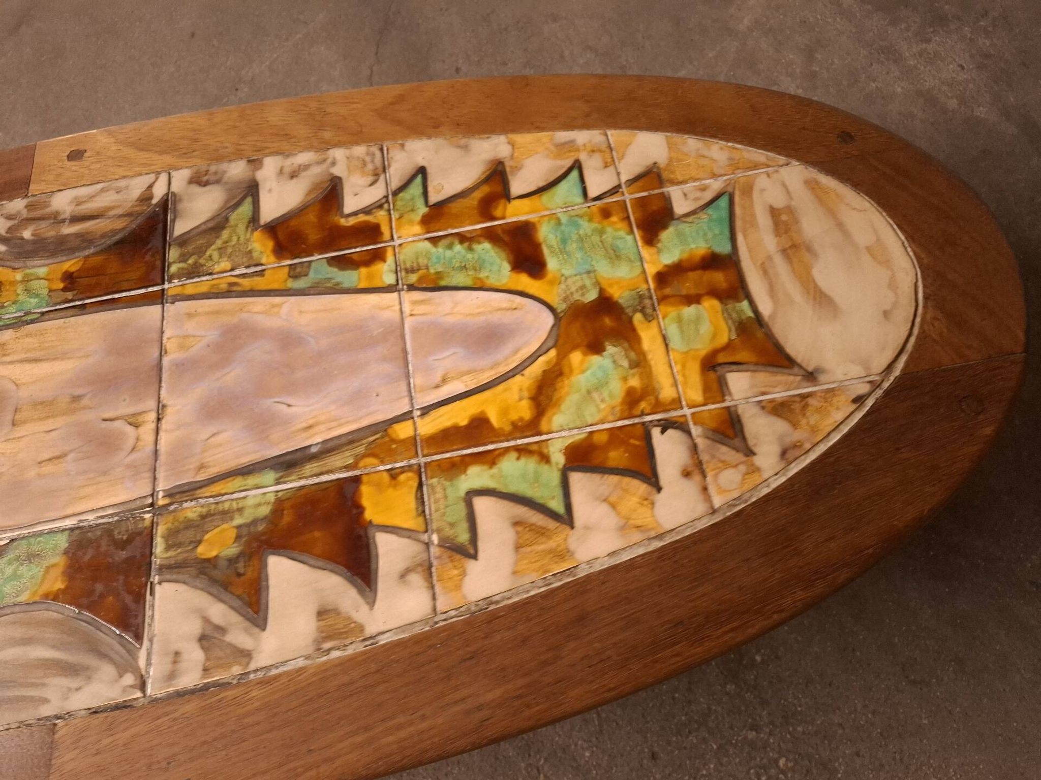 Table basse en ceramique , Vallauris , Gustave Reynaud