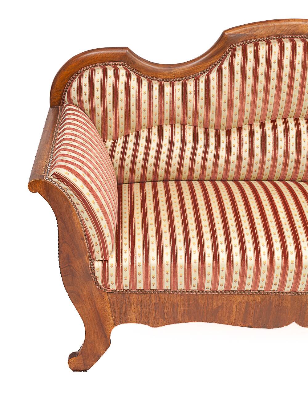 Recamier silk velvet loveseat, 1930