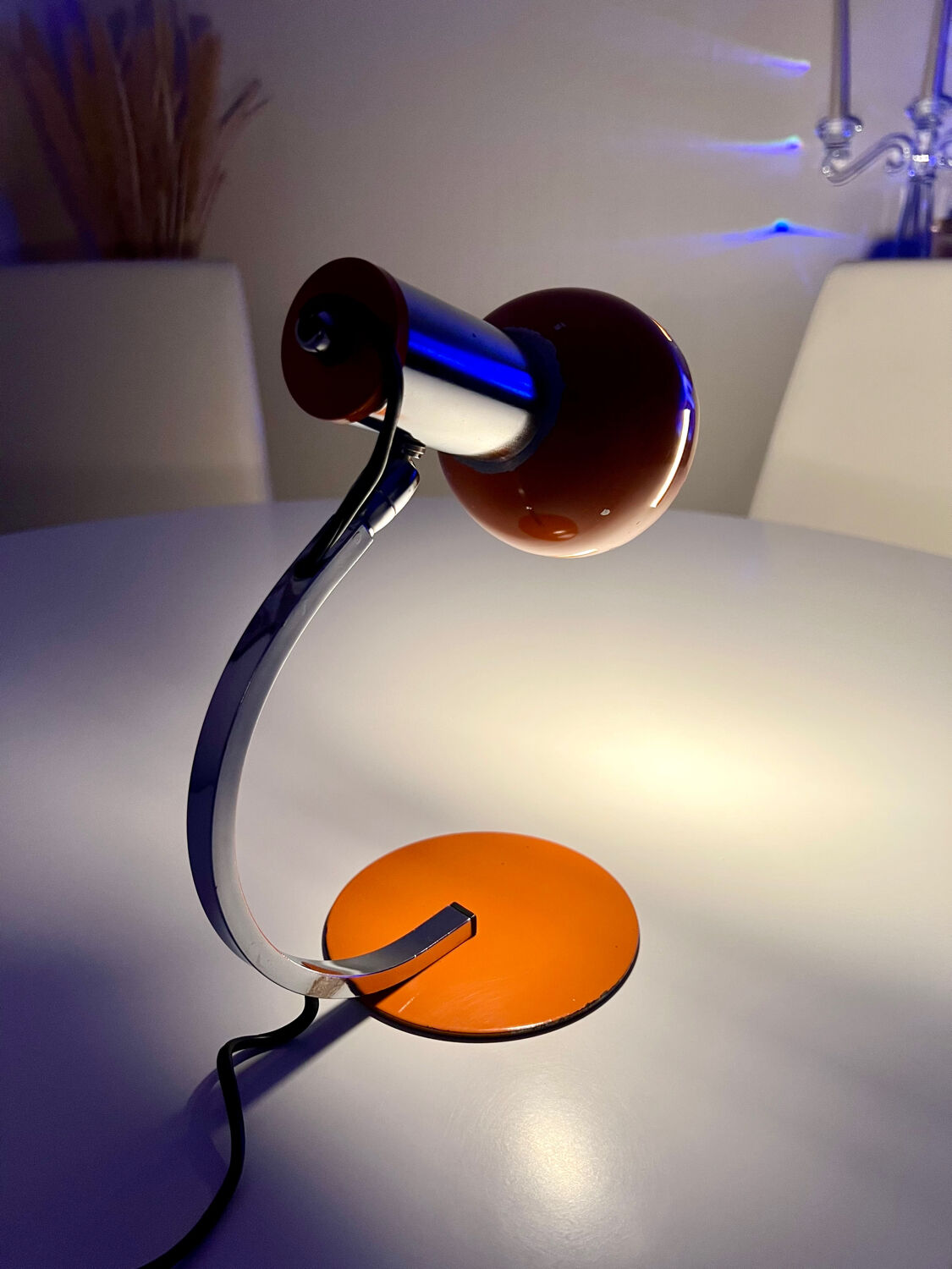 Targetti lamp vintage 1960s space age orange chrome