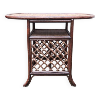 Ancien bar-console en rotin