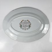 Large oval dish Gien model Rouen Sainfoin, 1990