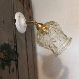 Vintage molded glass wall light