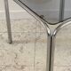Table basse annees 70 verre et acier chromé