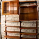 Une étagère modulable Danoise en teck, Poul Cadovius pour Cado 1960-160 cm.