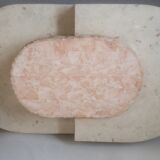 Oval stone coffee table Mactan marble slab by Magnussen Ponte
