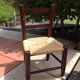 Old Chair in straw and wood for children/vintage years 60-70
