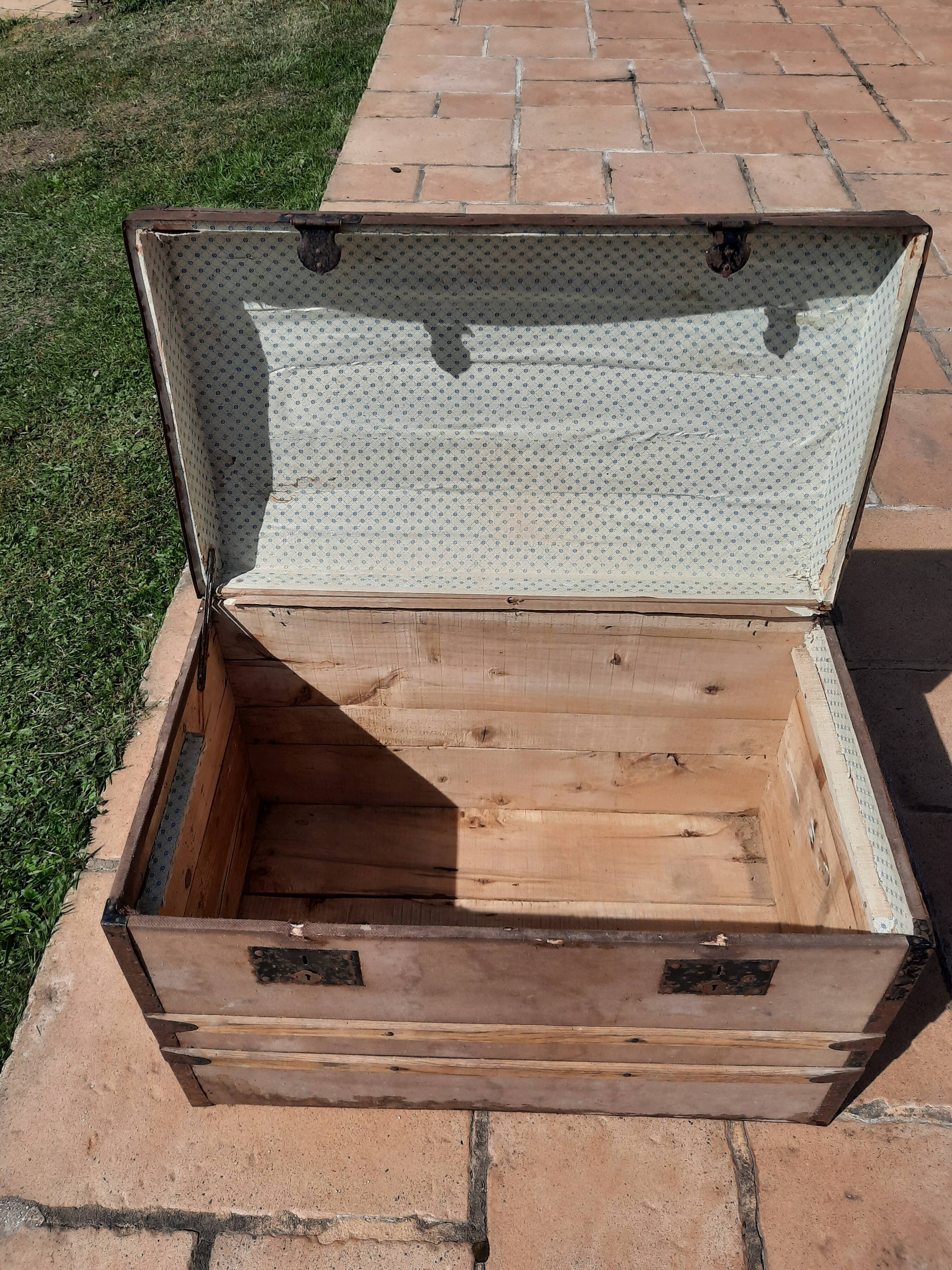 Old bomb travel trunk