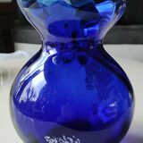 Vase shape vintage ball blown glass with frill
