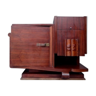 Bar service 1930 rosewood plate