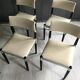 4 x Vintage Dining Table Chairs Chrome Wood 1960s