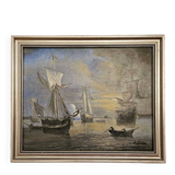 TURNER Oil on Panel Marine