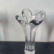 Vase  corolle soliflore en cristal France 1960