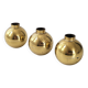 Suite of 3 candle holders in vintage solid brass 1950