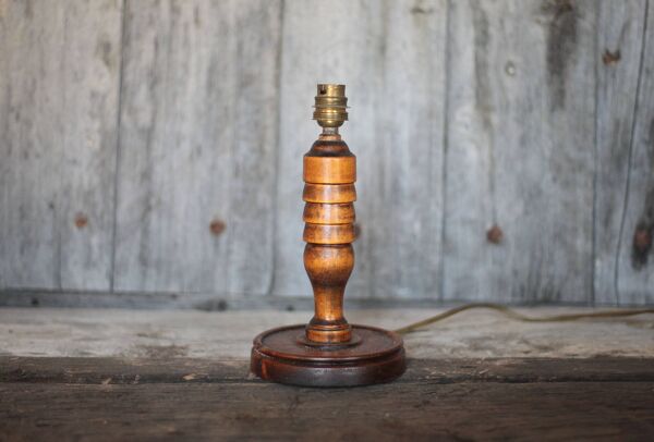 lampe bois, pied de lampe bois vintage, lampe à poser, lampe de salon, lamp