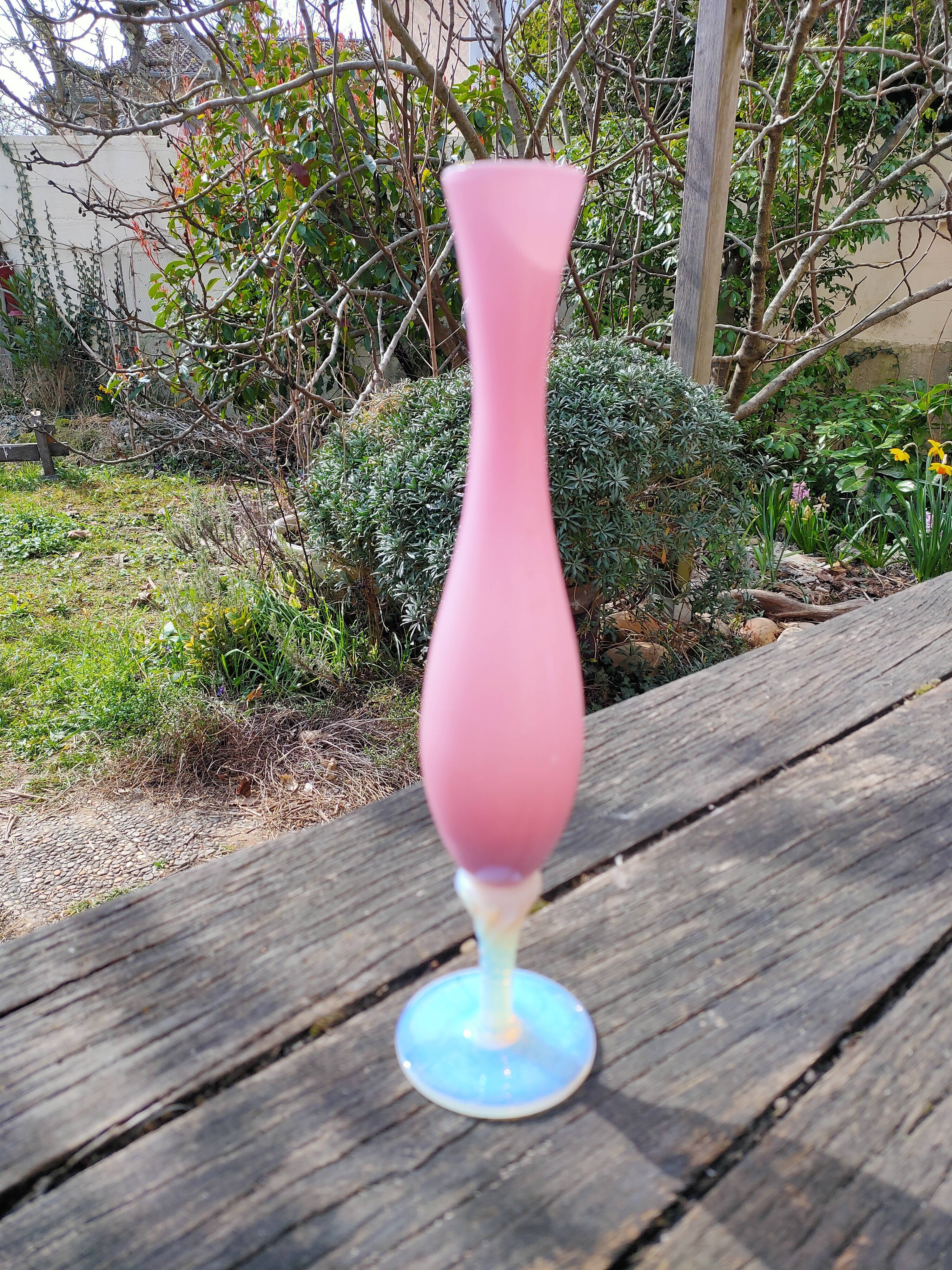 Pink opaline vase