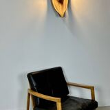 Vintage 70'S banana leaf wall lamp