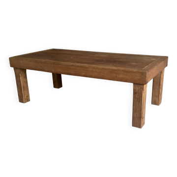 Brutalist rectangular coffee table - vintage 1960s