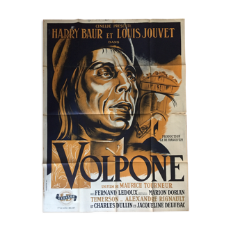 Cinema poster "Volpone" Louis Jouvet, Harry Baur 120x160cm 1950