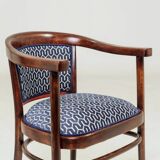 Pair of restored Art Deco style Thonet armchairs in jacquard.