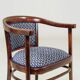Paire de fauteuils Thonet style Art Déco jacquard restaurés