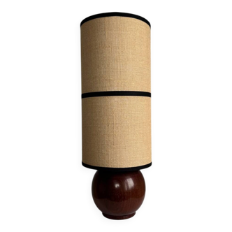 Vintage Mid Century Modern rosewood table lamp