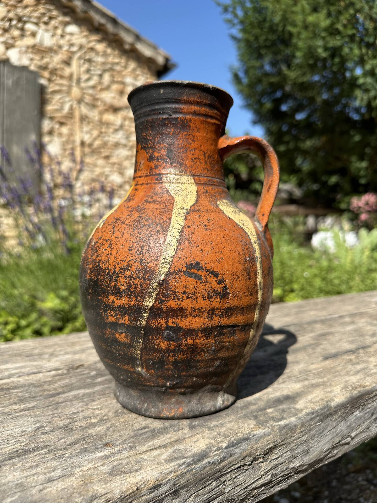 Ancient terracotta pitcher from the 19th century.