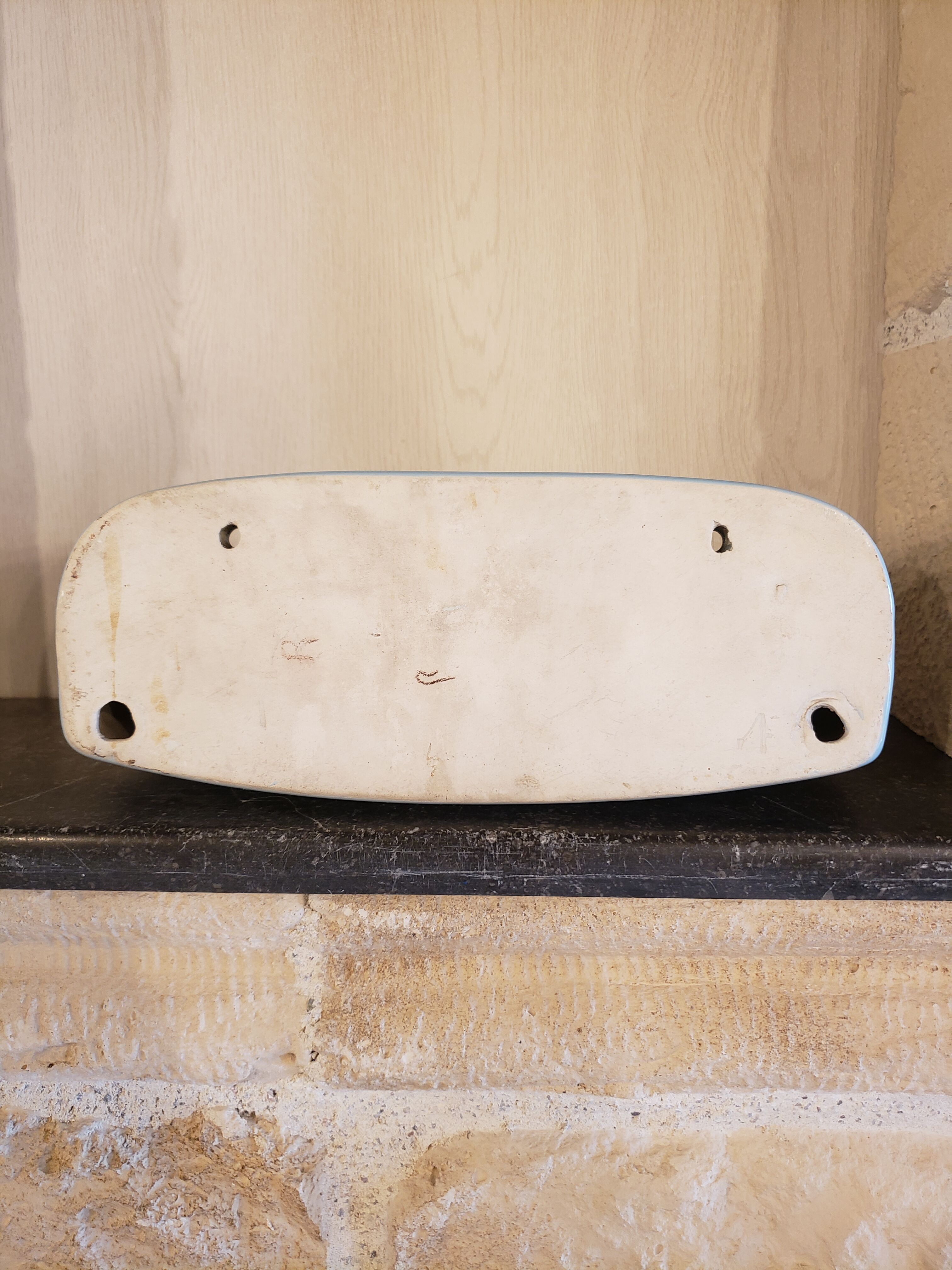 Ceramic double wall soap holder