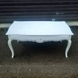 Louis XV style white painted coffee table