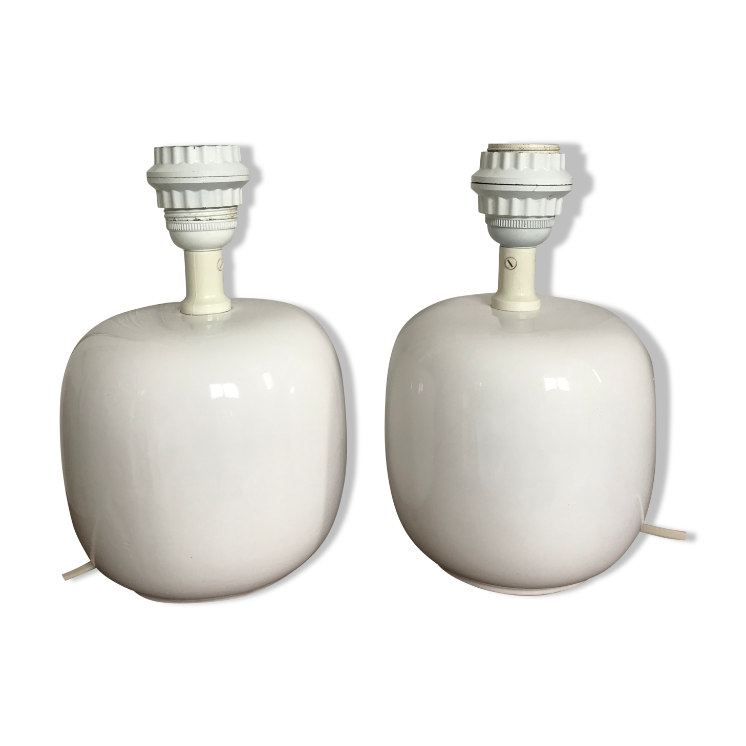 Pair of ceramic lamps