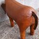Leather footstool, Dimitri Omersa, 1950s