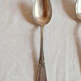 Lot 2 small silver spoons punched