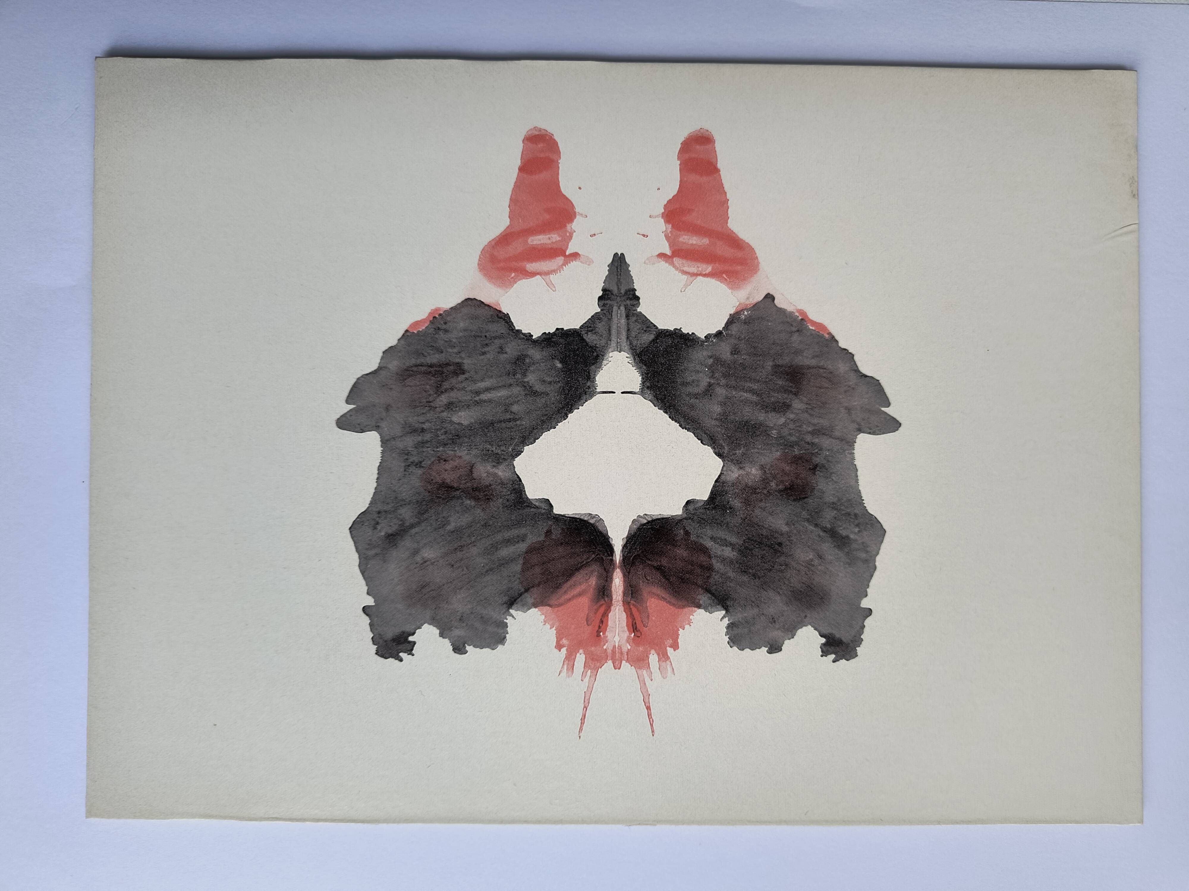 Original Rorschach test card "Card II" – imaginary curiosity