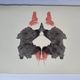 Original Rorschach test card "Card II" – imaginary curiosity