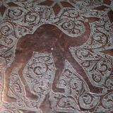 Ancien plateau marocain en cuivre