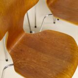 8 chaises T en teck, conçues par Arne Jacobsen pour Fritz Hansen, années 1980