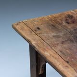 Rustic Primitive Farmhouse Dining Table, France, 19th Century
