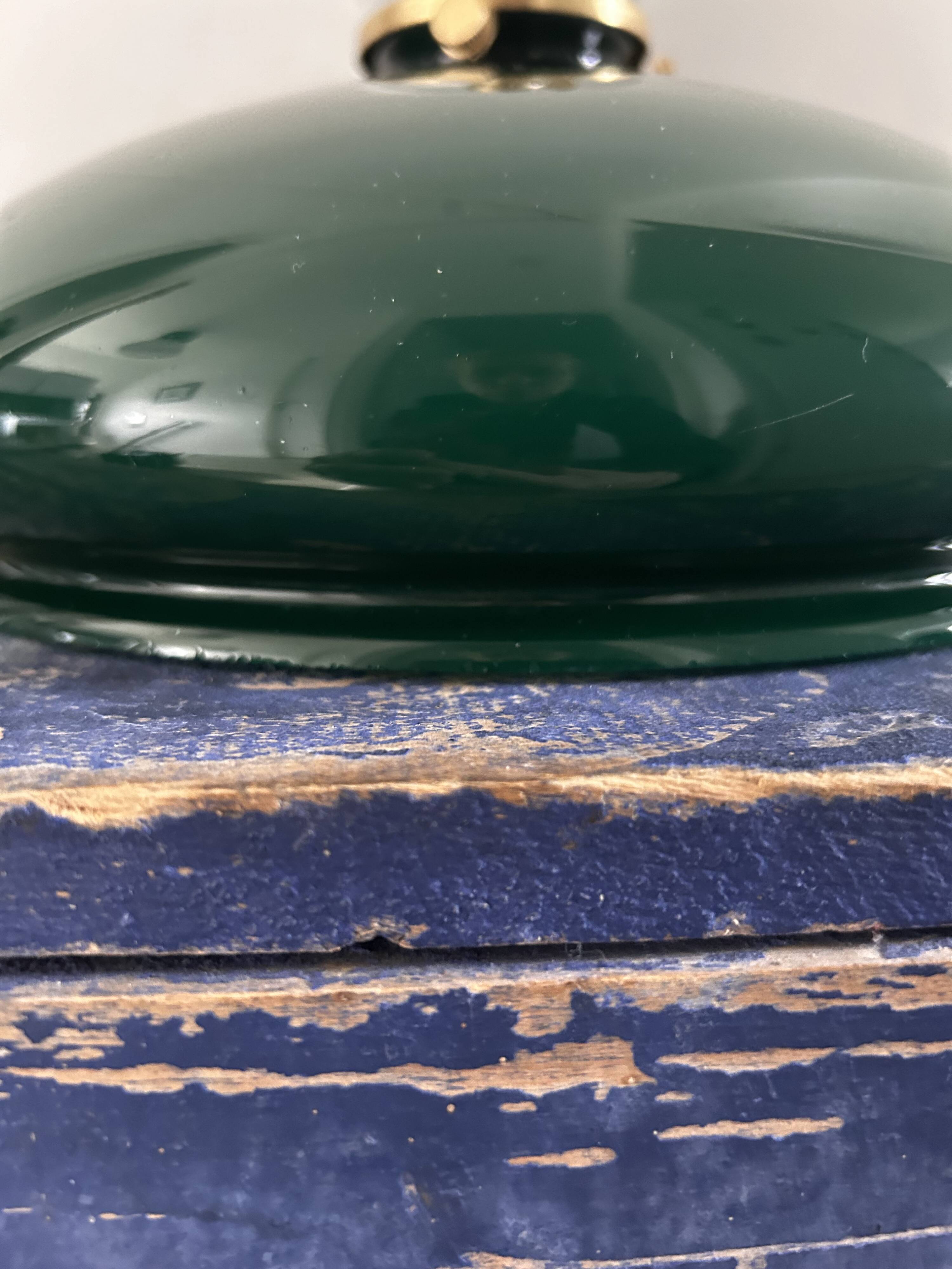 Tilting wall light in green opaline