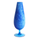 Vintage speckled blue glass vase, opaline.