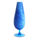 Vintage speckled blue glass vase, opaline.