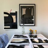 Noir 4 - original work on paper 50x65