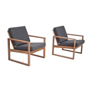 fauteuil danois, retapissé,