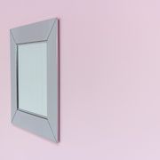 Vintage chrome mirror Cidue elementi d'arredo square 1970s Italy