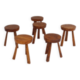 Tabourets en bois de ronce