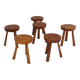 Tabourets en bois de ronce