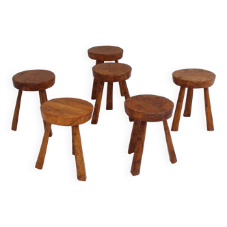 Burl wood stools