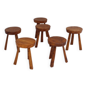 Tabourets en bois de ronce